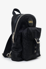 Gucci Black Jumbo GG Nylon Off the Grid Sling Backpack