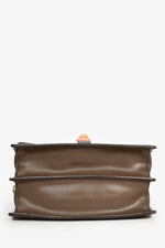Fendi Brown Leather Small 'Kan I' Chain Crossbody