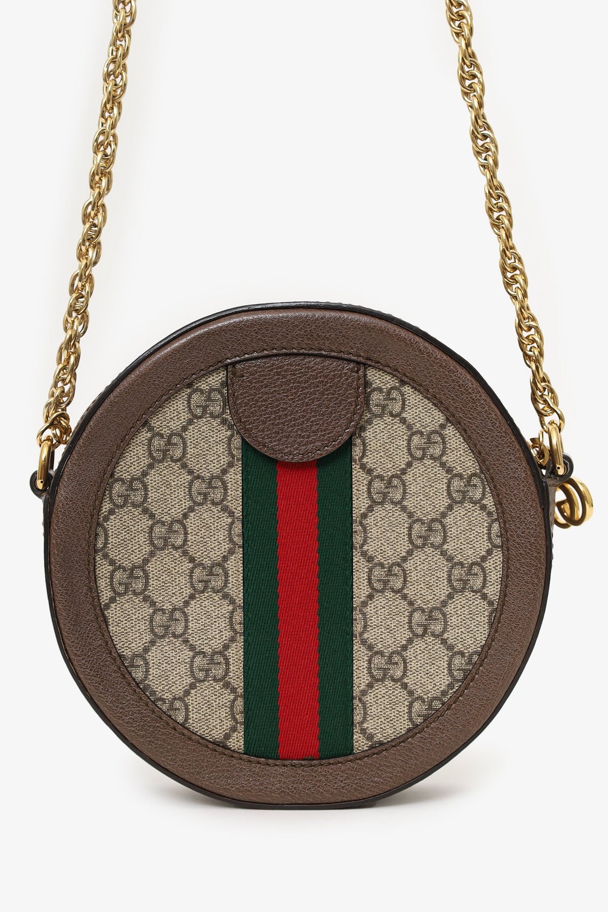 Gucci Supreme Canvas Ophidia 'GG' Mini Round Crossbody
