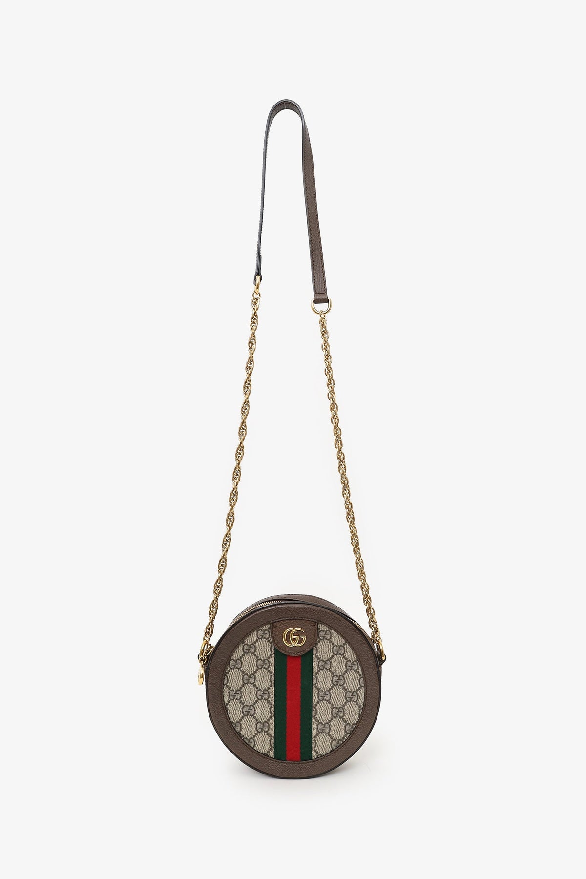 Gucci Supreme Canvas Ophidia 'GG' Mini Round Crossbody