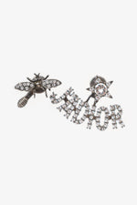 Christian Dior Silver Tone Crystal J'Adior Mismatched Earrings