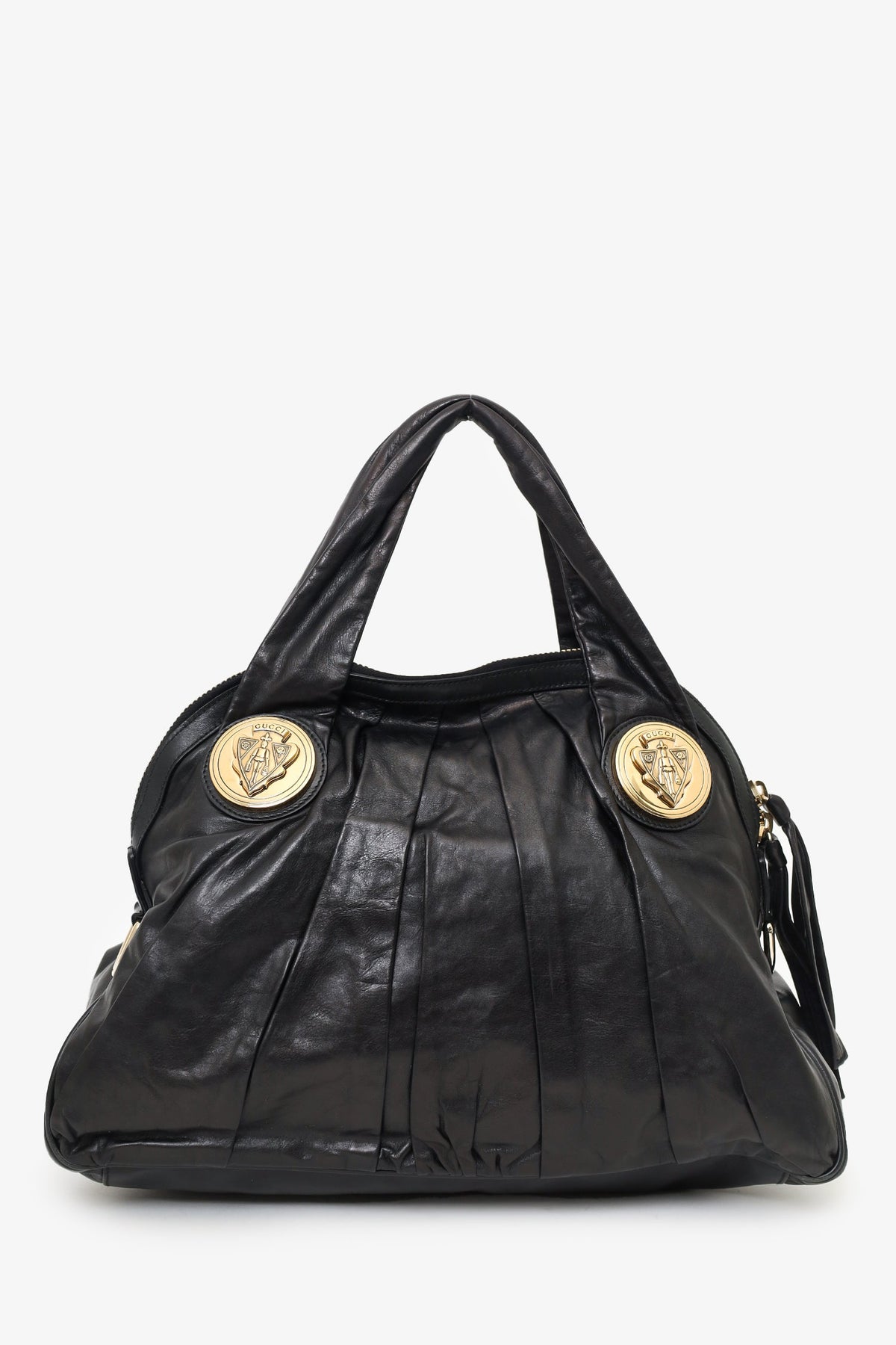 Gucci Black Leather 'Hysteria' Hobo Bag