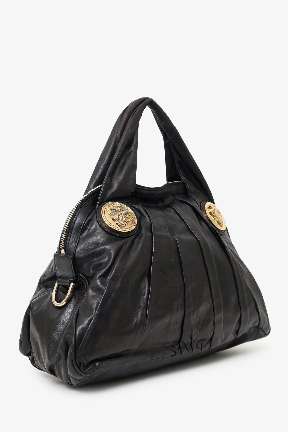 Gucci Black Leather 'Hysteria' Hobo Bag