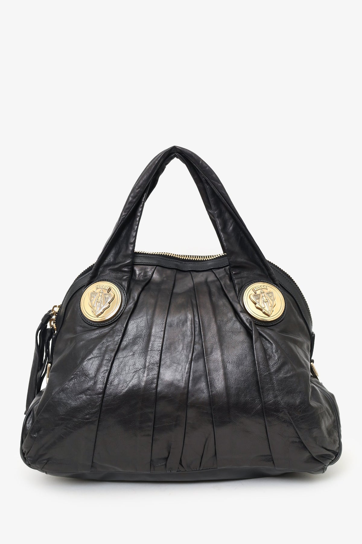 Gucci Black Leather 'Hysteria' Hobo Bag