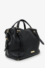 Burberry Black Perforated Leather 'Ellers' Bag with Strap