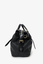 Burberry Black Perforated Leather 'Ellers' Bag with Strap