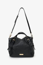 Burberry Black Perforated Leather 'Ellers' Bag with Strap