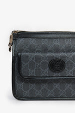 Gucci Black GG Canvas Messenger Bag