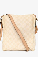Gucci Cream Coated Canvas GG Supreme Messenger Bag