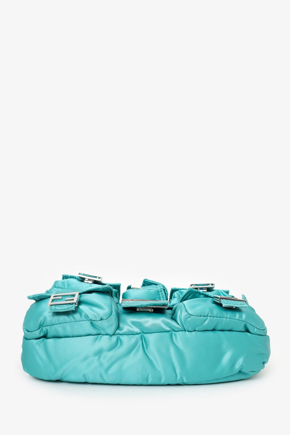 Fendi Green Nylon Fendi Convertible Multi-pockets Bag With Straps