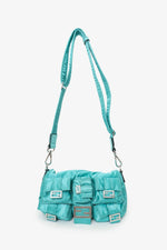Fendi Green Nylon Fendi Convertible Multi-pockets Bag With Straps