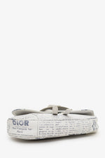 Christian Dior x Daniel Arsham 2019 White/Grey Newspaper Printed Saddle Bag