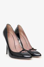 Gucci Black Patent Leather Bow Pumps Size 40