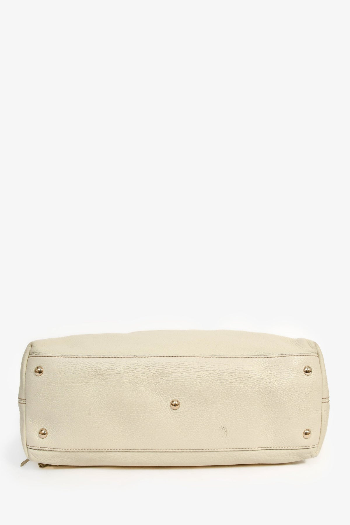 Gucci Cream Grained Leather Soho Large Tote Bag