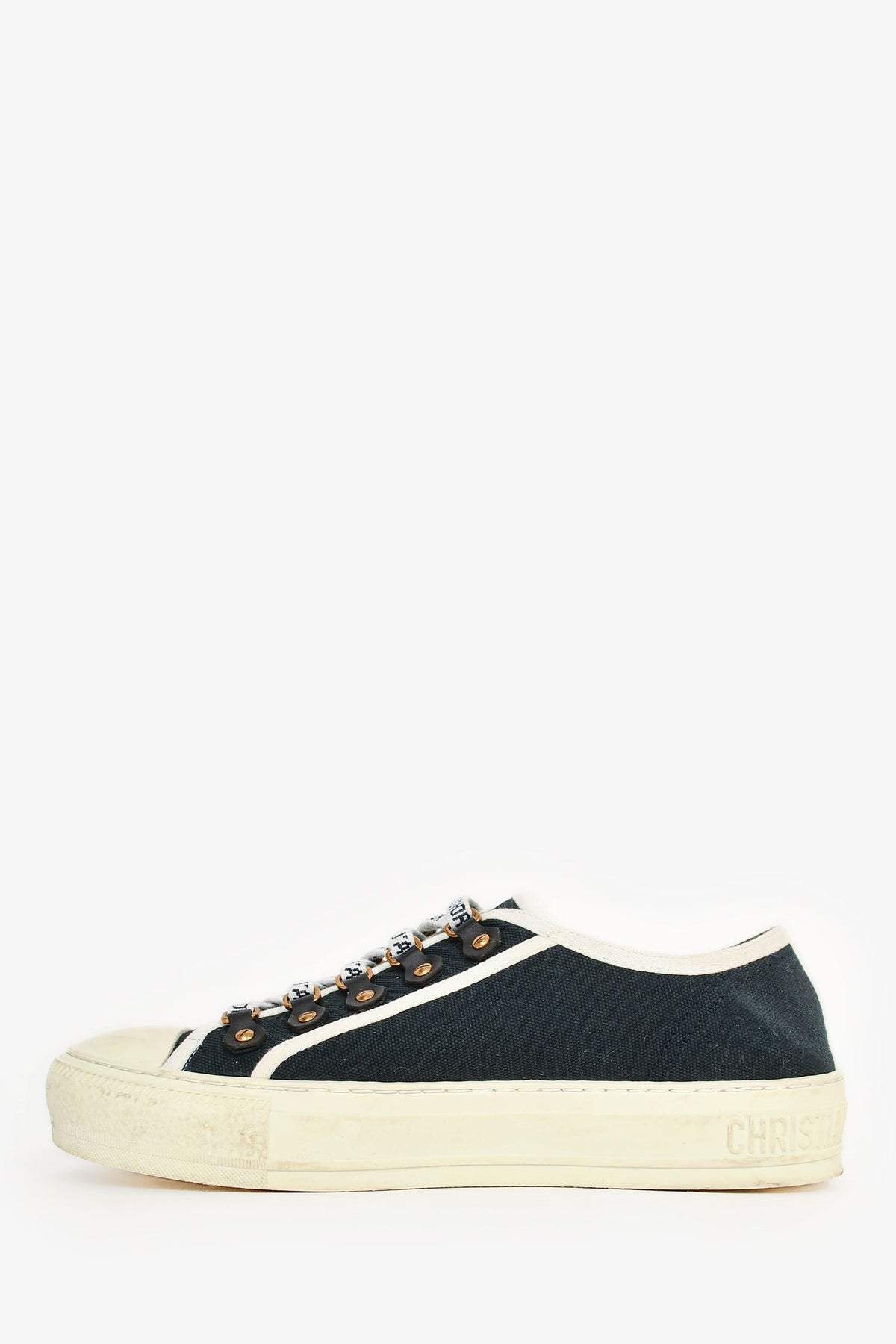 Christian Dior Navy 'J'Adior' Low Top Sneakers Size 37