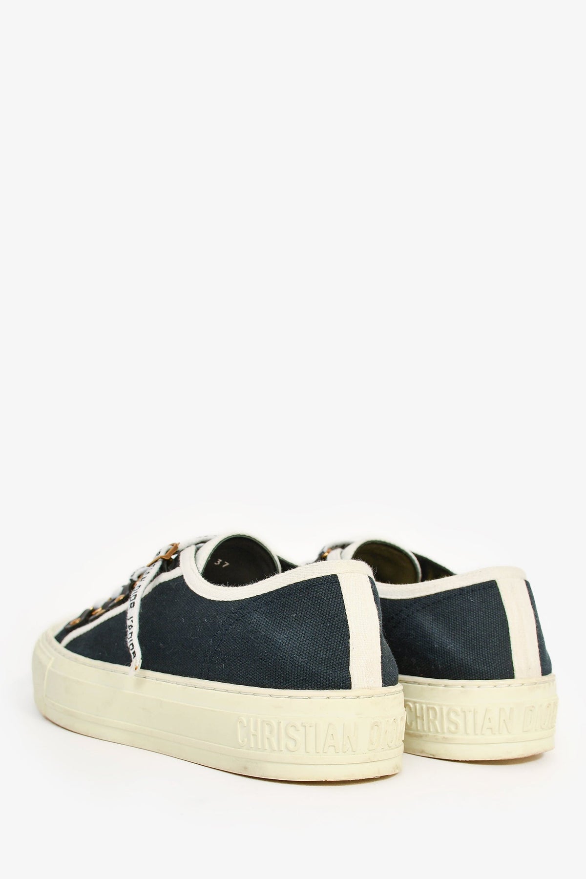 Christian Dior Navy 'J'Adior' Low Top Sneakers Size 37