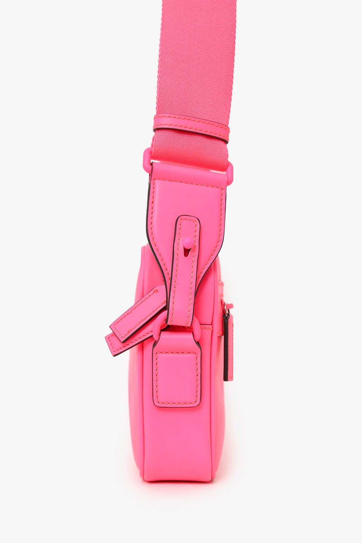 Gucci Neon Pink Rubber-Effect Crossbody Bag
