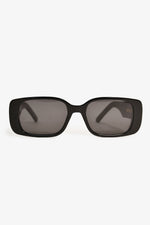 Christian Dior Black Acrylic Logo Rectangle Sunglasses