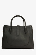 Gucci Black Leather Medium 'Jackie' Top Handle Bag with Strap