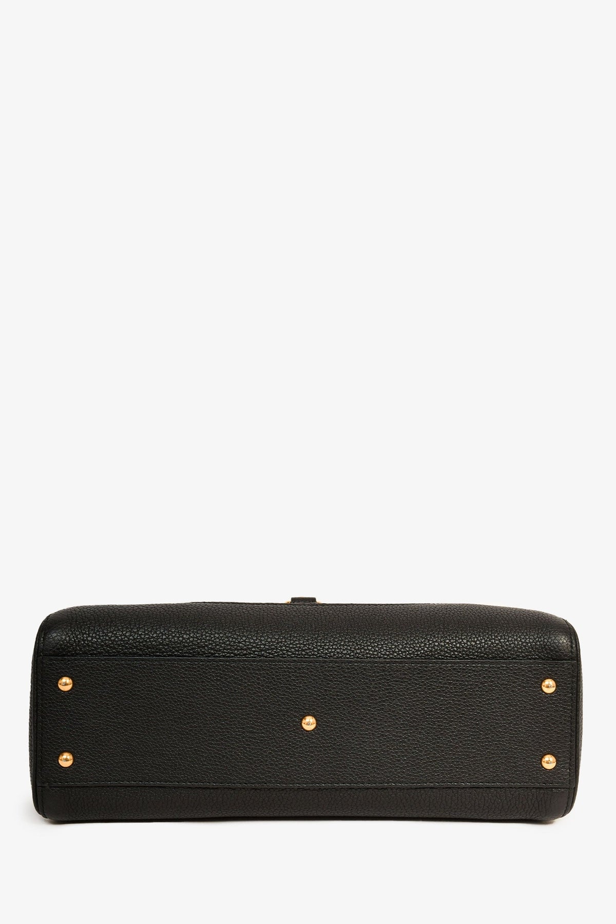 Gucci Black Leather Medium 'Jackie' Top Handle Bag with Strap
