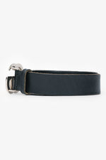 Gucci Black Leather 1.25" Silver Marmont Belt Size 95/38