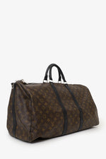 Louis Vuitton 2010 Brown/Black Monogram Keepall 55 With Strap