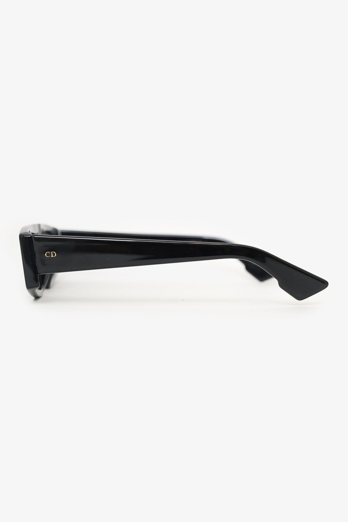 Christian Dior Black Frame Rectangular Power Sunglasses