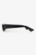 Christian Dior Black Frame Rectangular Power Sunglasses