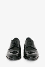 Christian Dior Black Patent Leather Derby Shoes Size 38