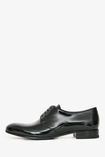 Christian Dior Black Patent Leather Derby Shoes Size 38