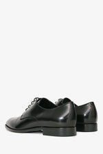 Christian Dior Black Leather Derby Shoes Size 37.5