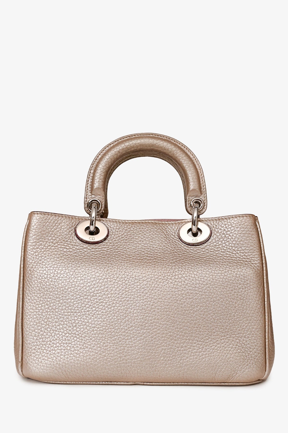 Christian Dior 2014 Gold Leather Mini Diorissimo Top Handle with Strap