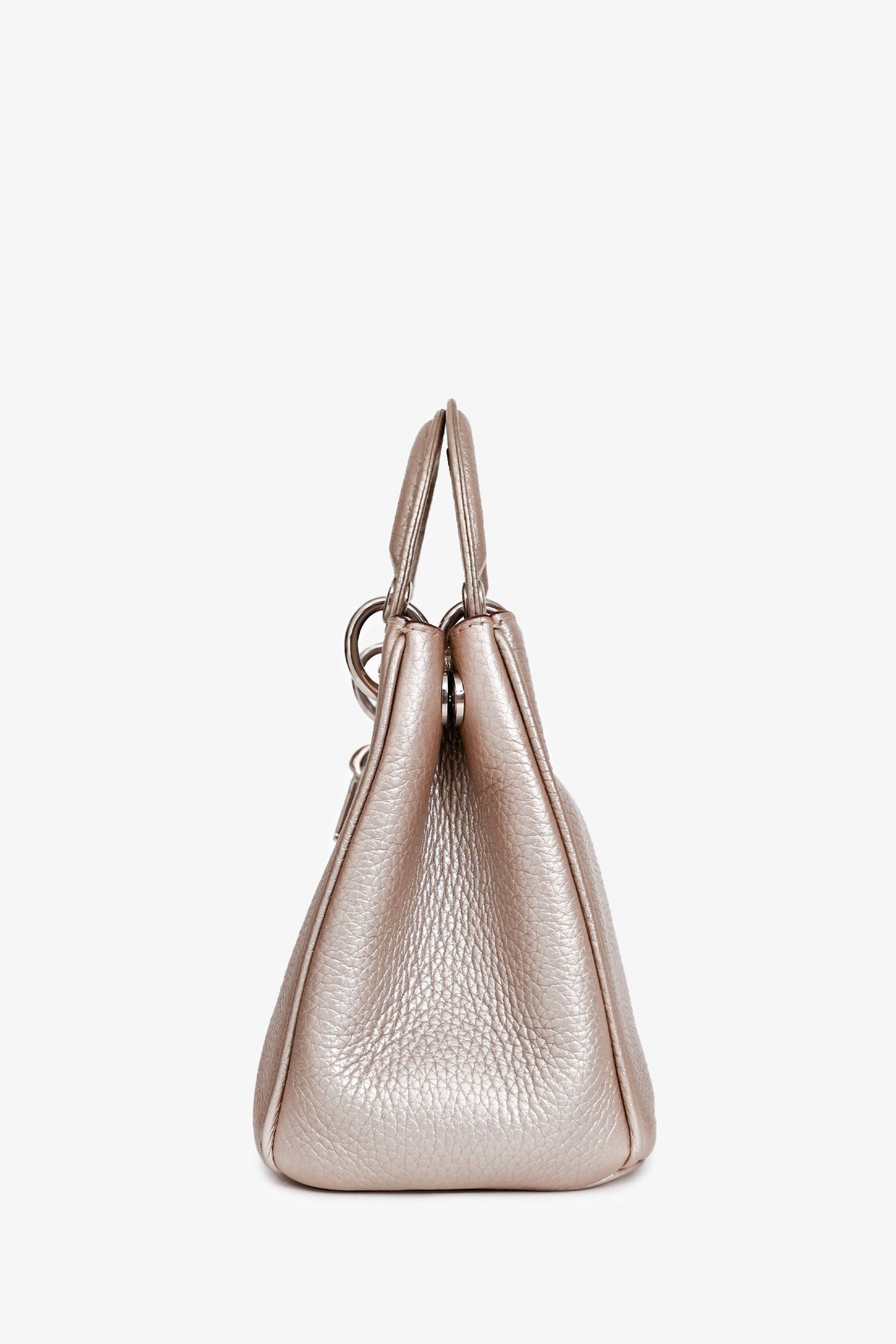 Christian Dior 2014 Gold Leather Mini Diorissimo Top Handle with Strap