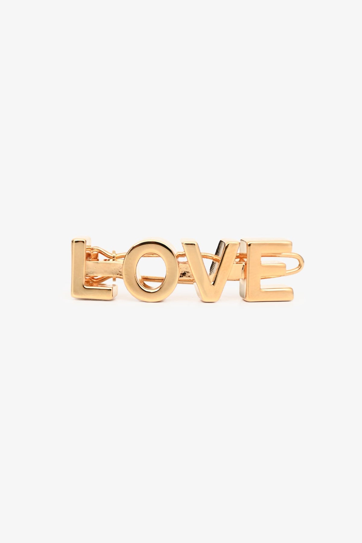 Burberry Gold Tone Metal 'Burberry Love' Hair Clip