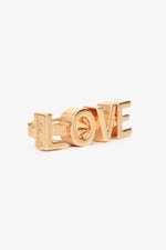 Burberry Gold Tone Metal 'Burberry Love' Hair Clip