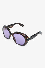 Christian Dior Brown Tortoiseshell 'Lady' Oversized Sunglasses