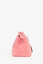 Fendi Pink Shearling 'By The Way' Medium Top Handle with Strap