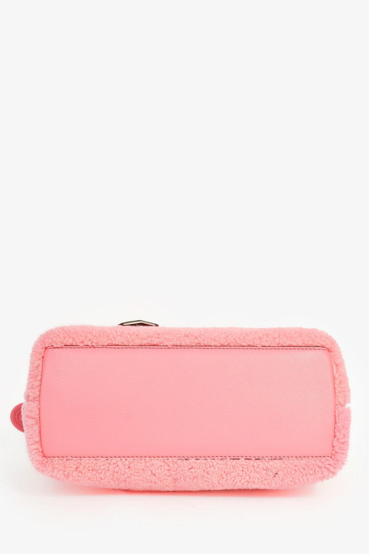 Fendi Pink Shearling 'By The Way' Medium Top Handle with Strap