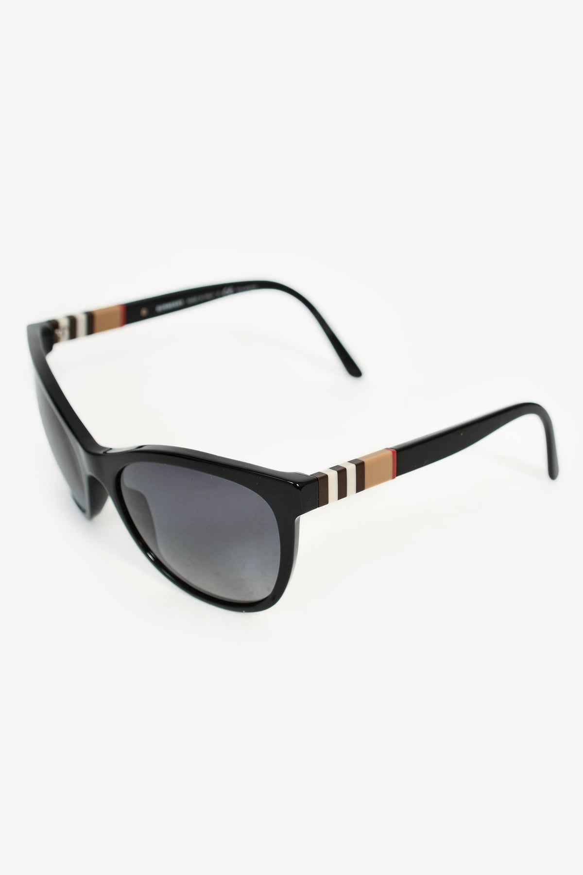 Burberry Black Acrylic Novacheck Detail Sunglasses