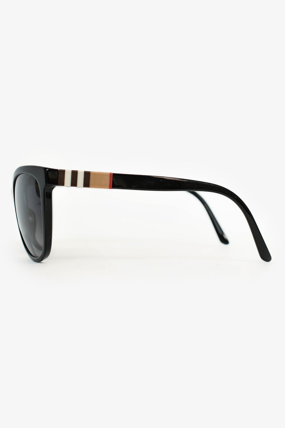 Burberry Black Acrylic Novacheck Detail Sunglasses