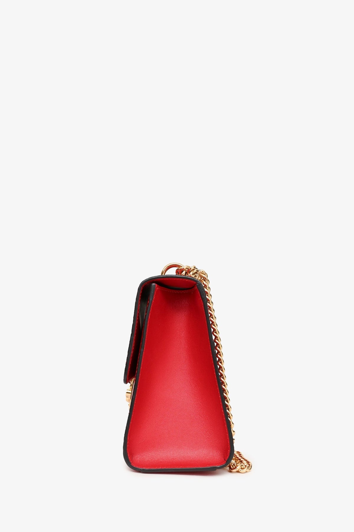 Gucci Red Leather Guccissima Medium Padlock Shoulder Bag