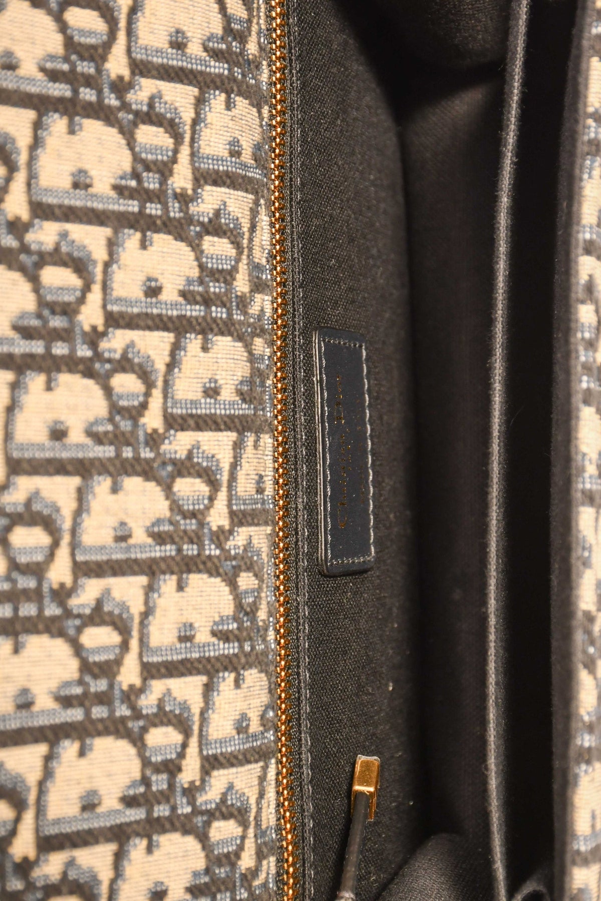 Christian Dior 2023 Navy Leather/Oblique 30 Montaigne Chain Bag