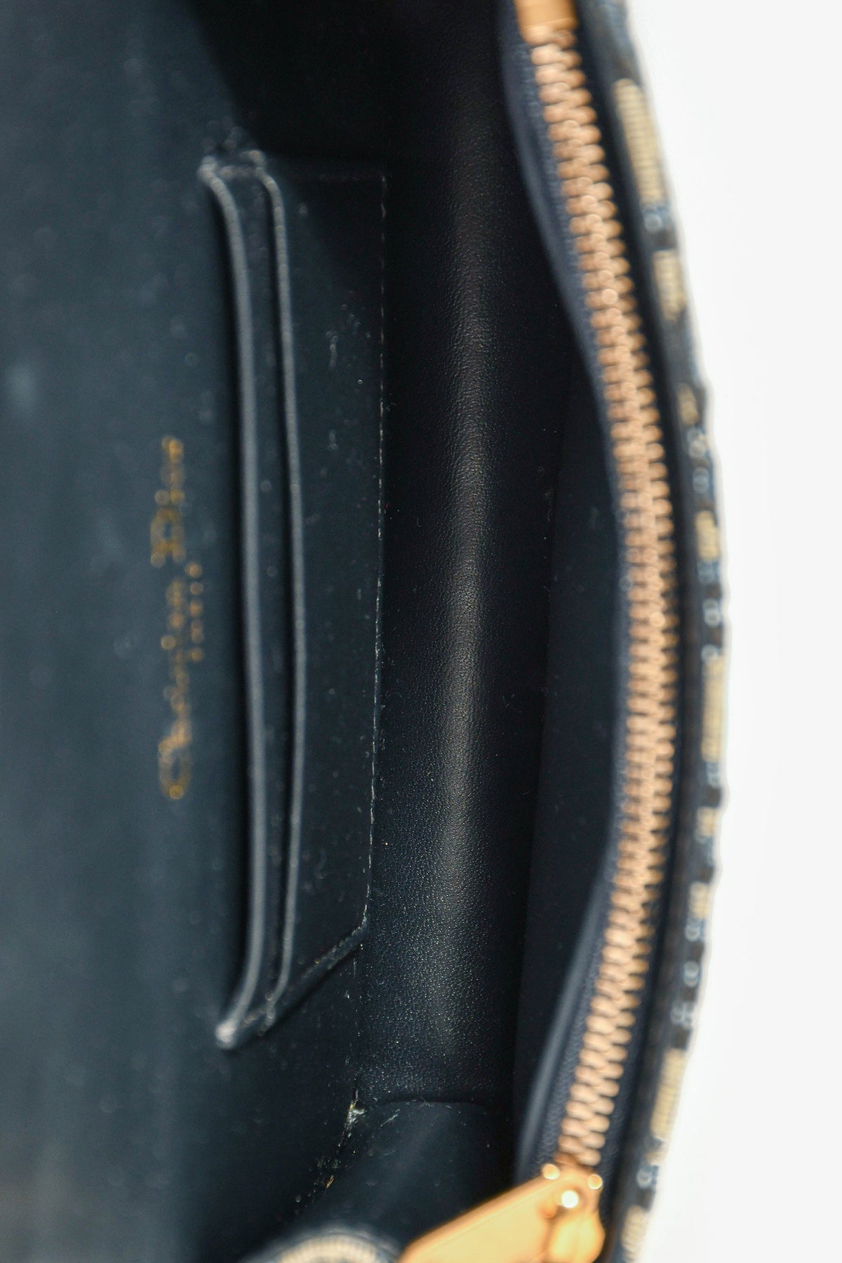 Christian Dior 2022 Blue Coated Canvas Oblique Logo Belt Bag