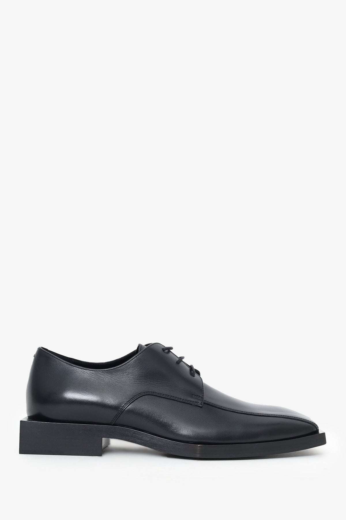 Balenciaga Black Leather Square Toe Rim Derby Size 41 Mens