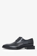 Balenciaga Black Leather Square Toe Rim Derby Size 41 Mens