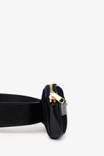 Gucci Black Suede Patent Web Ophidia Belt Bag