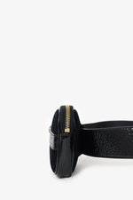 Gucci Black Suede Patent Web Ophidia Belt Bag