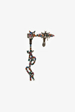 Christian Dior Multicolour Crystal 'J'Adior' Bee Earrings