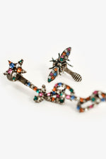 Christian Dior Multicolour Crystal 'J'Adior' Bee Earrings