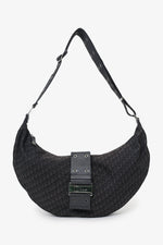 Christian Dior 2003 Black Diorissimo Canvas and Leather Street Chic Hobo